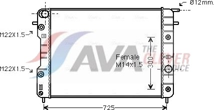 AVA COOLING SYSTEMS OLA2202 Radiator motorkjøling