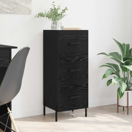 Serviesskap Svart eik 34 x 34,5 x 90 cm Konstruert tre Serviesskap Svart eik 34 x 34,5 x 90 cm Konstruert tre