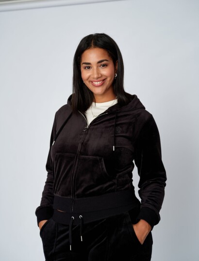 Juicy Couture Robertson Velour Zip - Black
