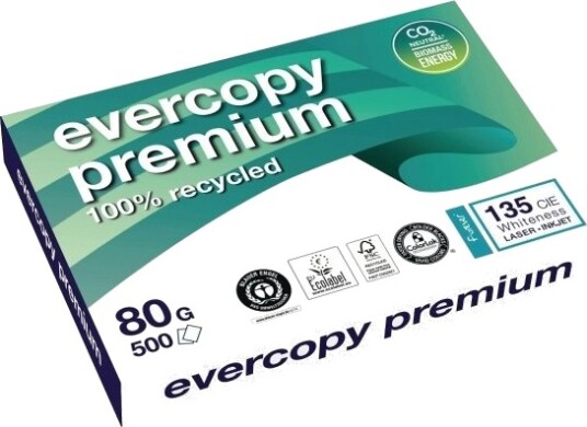 Genbrugspapir Evercopy Premium A3 80 G Pakke A 5 Stk A 500 Ark
