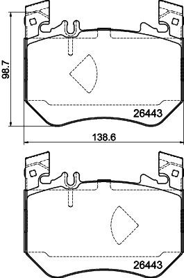 Bremseklosser HELLA 8DB 355 043 071