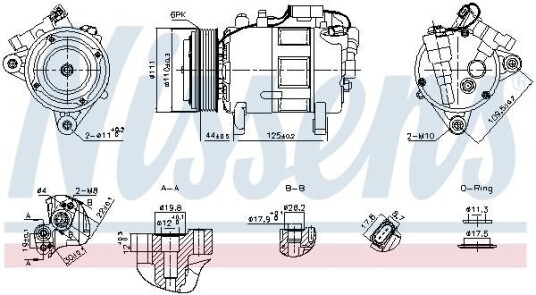AC kompressor NISSENS 891148 AC kompressor NISSENS 891148