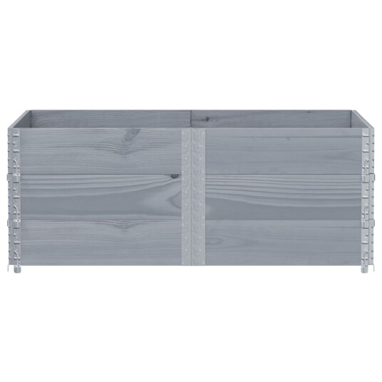 Pallekarmer 3 stk grå 150x100 cm heltre furu
