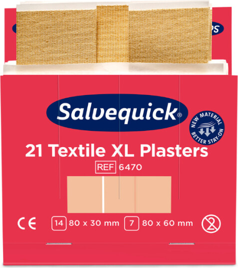 Salvequick 6470 Tekstilplaster XL 6x21st