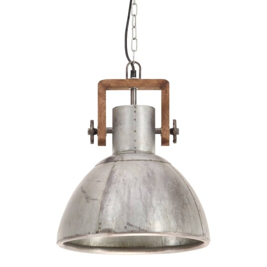 vidaXL Industriell hengelampe 25 W sølv rund 30 cm E27