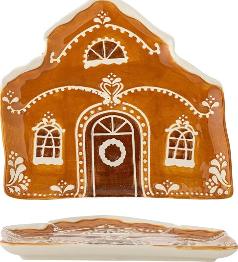 Bloomingville Gina Serving Plate - BROWN - 18X1X15 cm