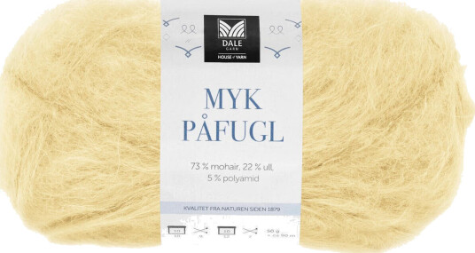 Dale Garn Dale Myk Påfugl 7901 Lys Gul