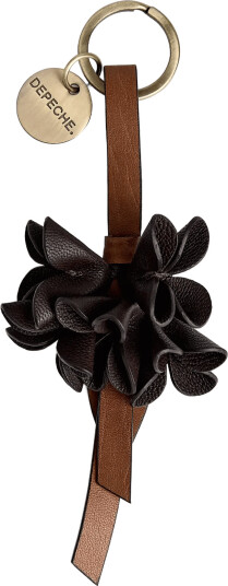DEPECHE Flower Keyring Brown ONE SIZE