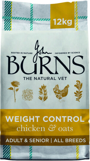 Burns Våtfôr Weight Control+ & Havre Kylling 12 kg