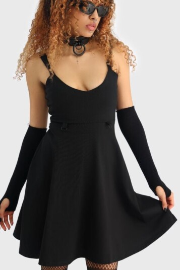 KIHILIST by KILLSTAR Goth Kort kjole Obscurita Mini Dress XS til XXL Damer svart