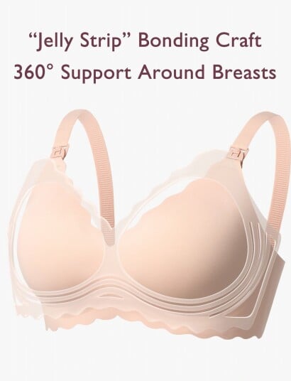 Momcozy Momcozy Yn46 M Seamless Support Floral Bra Natural Beige M Momcozy Momcozy Yn46 M Seamless Support Floral Bra Natural Beige M