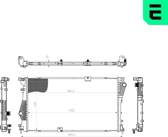 ERA 673072 Radiator motorkjøling