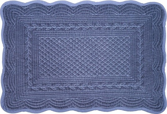 Christiania Glasmagasin Tekstil Dekkebrikke Velour 35x50cm Lys Blå