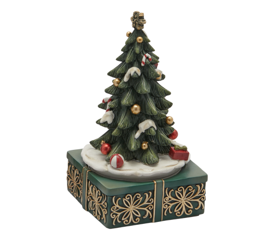 Juletre spilledåse 19 cm grønn