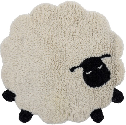 Bloomingville Dolly Ull Gulvteppe 84 cm Hvit til Barnerom Bloomingville Dolly Ull Gulvteppe 84 cm Hvit til Barnerom