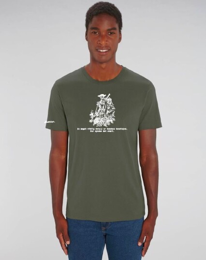 Huset Aukrust Jakthund khaki t skjorte xlarge