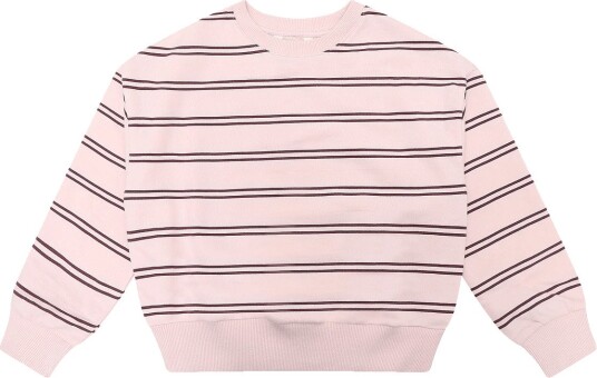 Mango Striped Cotton Blend Sweatshirt   PINK   140