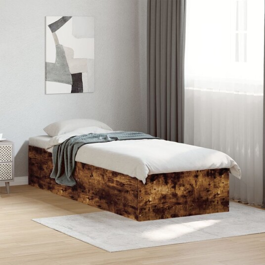  Sengeramme røkt eik 100x200 cm konstruert tre 8721102616914