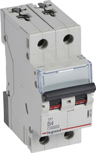 Legrand 5 stk TX³ MCB automatsikring B4 2P 2M 10/10kA Legrand 5 stk TX³ MCB automatsikring B4 2P 2M 10/10kA