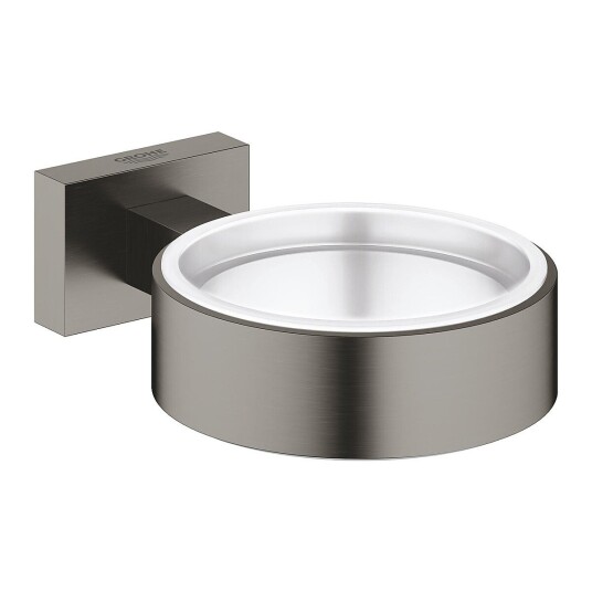 Grohe Essentials Cube tannglassholder Brushed Hard Graphite