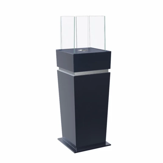 Scandiflames Elegant Gulvbiopeis Med Glass Svart Scandiflames Elegant Gulvbiopeis Med Glass Svart