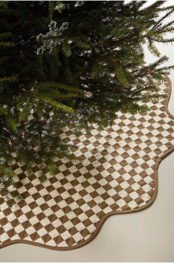 Jotex Rundt Bomullsteppe ø 125 Cm Bomull/Polyester Beige/brun LYRA 204581501120