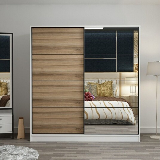 Fruitland Garderobe med Speil - Brun
