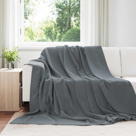 vidaXL Kastepledd 6 pcs Mørkegrå 240 x 270 cm Fleece