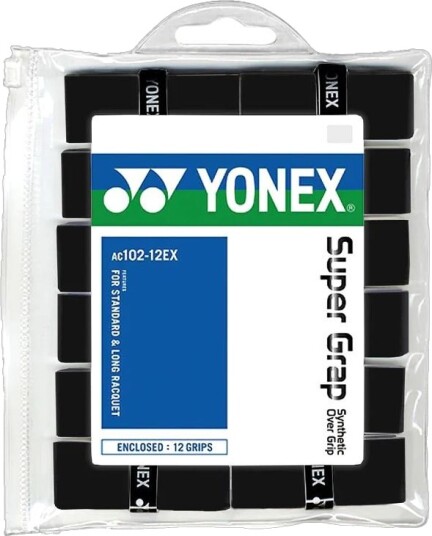 Yonex Super Grap 12-Pack Tennis greptape Svart
