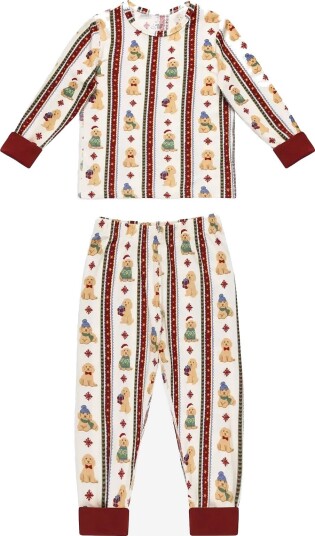 Chelsea Peers Kids" Chip Christmas Stripe Long Pyjama Set OFF WHITE 11 12 Chelsea Peers Kids" Chip Christmas Stripe Long Pyjama Set OFF WHITE 11 12