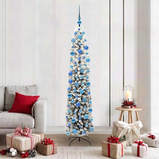  Kunstig juletre med 300 LED grønn 180 cm PVC og stål og plast