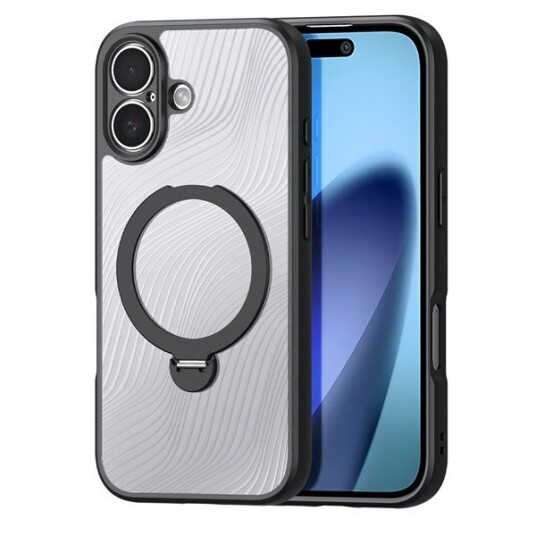 Dux Ducis Aimo Mobildeksel med Magnetring og Stativ til iPhone 17 Svart