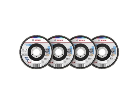 Bosch X451 Slipeskivesett 125 mm, K40/K60/K80/K120, 60 stk - Metalskive til Slibning Bosch X451 Slipeskivesett 125 mm, K40/K60/K80/K120, 60 stk - Metalskive til Slibning