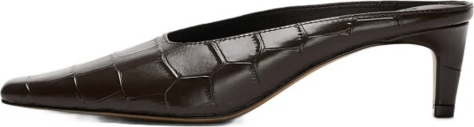 Selected Slwmila Leather Heel Mule - DELICIOSO - 39