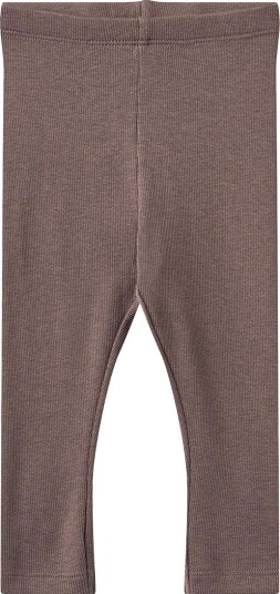 Wheat Leggings - Rib - Maddy - Plum Trøffel - Wheat - 62 - Leggings Brun Lilla