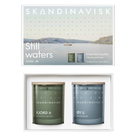 Skandinavisk Still Waters Scented Candle Giftset FJORD & ØY 2 x 65g Skandinavisk Still Waters Scented Candle Giftset FJORD & ØY 2 x 65g