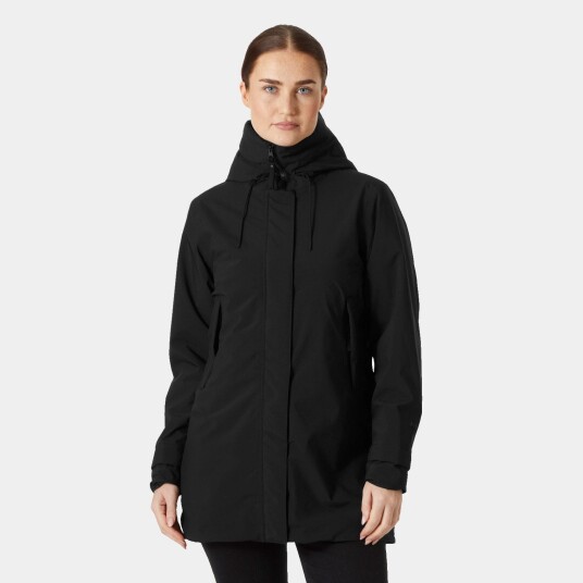 Helly Hansen Victoria Fôret Halvlang Regnjakke Dame Svart S Helly Hansen Victoria Fôret Halvlang Regnjakke Dame Svart S