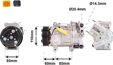 AC-kompressor VAN WEZEL 4001K701