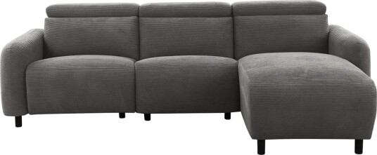 Reclinersofa med hjørne Loft24 Hjørnesofa Loft24 Skaane med elektrisk recliner Grå1 Høyrevendt Manchester