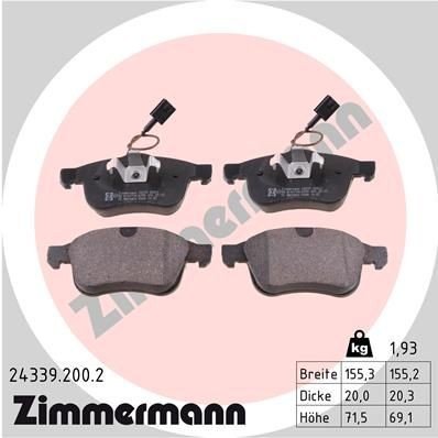 Bremseklosser ZIMMERMANN 24339.200.2