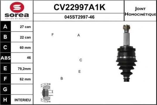 Drivledd EAI CV22997A1K