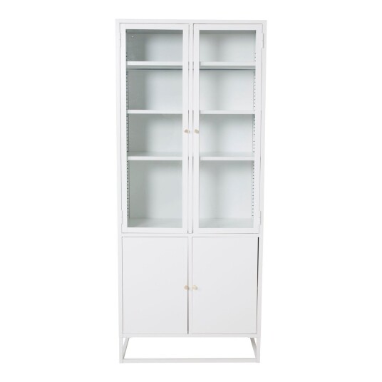 Bakal vitrineskap 4 glassdører, 5 hyller, hvit. Bakal vitrineskap 4 glassdører, 5 hyller, hvit.