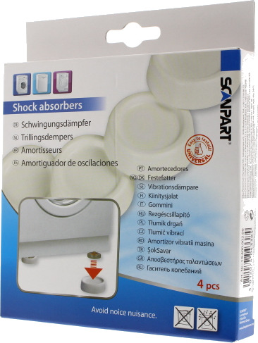 VIBRASJONSDEMPERE VASKEMASKIN 4PK. VIBRASJONSDEMPERE VASKEMASKIN 4PK.