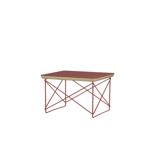 Vitra Occasional Table LTR Nattbord/Sidebord Mørk Murstein/Eames Klassisk Rød