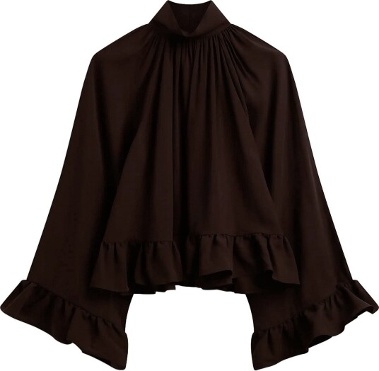 ella&il Clara Blouse   BROWN   XS