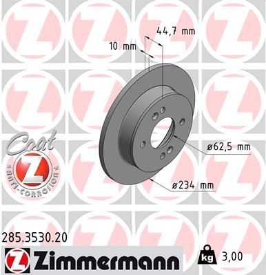 Bremseskive ZIMMERMANN 285.3530.20