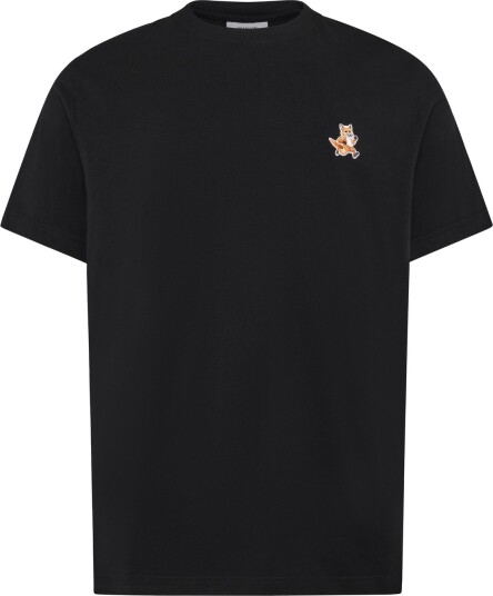 Maison Kitsune Speedy Fox Patch Comfort Tee Shirt Black XL