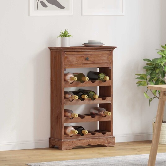 vidaXL Vinhylle 55 x 23 x 85 cm Massiv Mahogni Tre