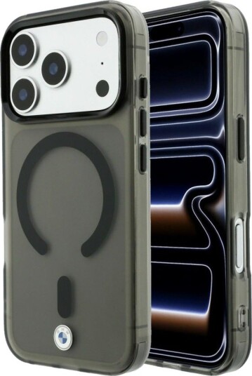 BMW M IML MagSafe Etui til iPhone 18 Pro / 17 Pro – Frostet Metall Logo, Svart