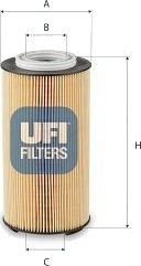 Oljefilter UFI 25.239.00 Oljefilter UFI 25.239.00